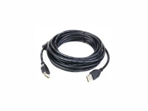 Przedłuzacz USB 2.0 typu AM-AF 1.8m FERRYT czarny Przedłuzacz USB 2.0 typu AM-AF 1.8m FERRYT czarny
