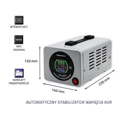 Automatyczny stabilizator napięcia AVR 500VA Automatyczny stabilizator napięcia AVR 500VA