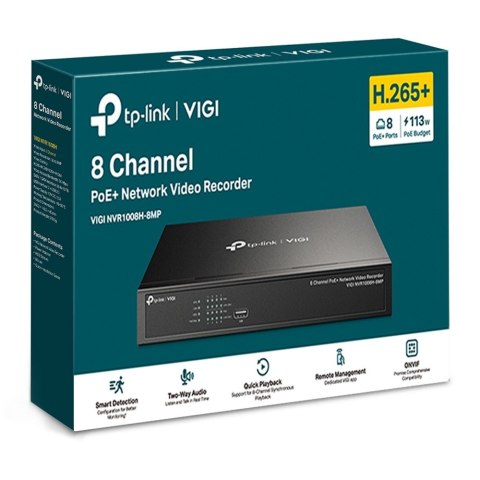 Rejestrator VIGI NVR1008H-8 MP 8 kanałów Rejestrator VIGI NVR1008H-8 MP 8 kanałów