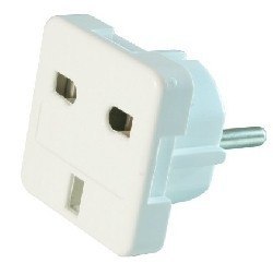 Adapter zasilania ANG/PL (Wtyk PL/Gniazdo ANG)