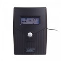 Zasilacz awaryjny UPS Line-Ineractive LCD, 600VA/360W, 1x12V/7Ah, AVR, 2xSCHUKO, USB, RJ11