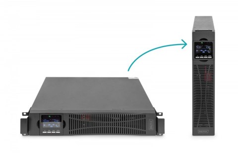 Zasilacz awaryjny UPS Online Rack 19" LCD, 1500VA/1500W, 3x12V/9Ah, 8xC13, USB, RS232, RJ45 Zasilacz awaryjny UPS Online Rack 19" LCD, 1500VA/1500W, 3x12V/9Ah, 8xC13, USB, RS232, RJ45
