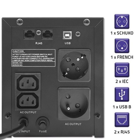 Zasilacz awaryjny UPS | Monolith | 2000VA | 1200W | LCD | USB Zasilacz awaryjny UPS | Monolith | 2000VA | 1200W | LCD | USB
