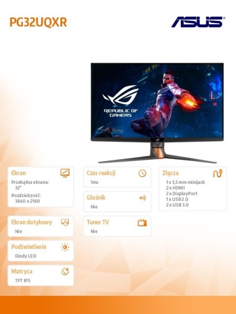Monitor 32 cale PG32UQXR Monitor 32 cale PG32UQXR