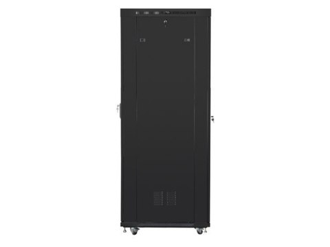 Szafa instalacyjna rack stojąca 19 42U 800x1000 czarna, drzwi perforowane LCD (Flat pack) Szafa instalacyjna rack stojąca 19 42U 800x1000 czarna, drzwi perforowane LCD (Flat pack)