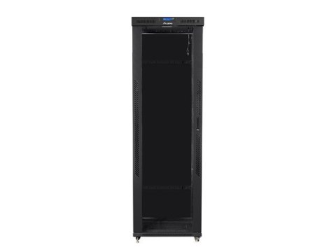 Szafa stojąca Rack 19 cali 47U 800x1200mm, drzwi szklane LCD (FLAT PACK) czarna Szafa stojąca Rack 19 cali 47U 800x1200mm, drzwi szklane LCD (FLAT PACK) czarna