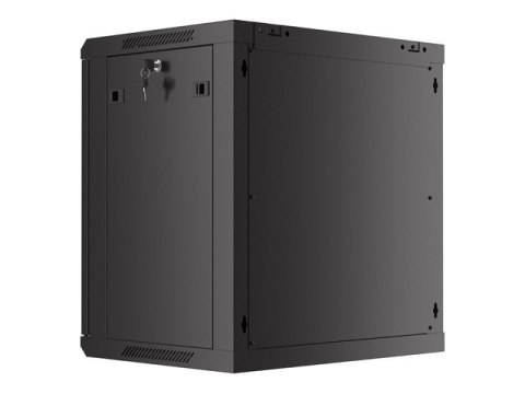 Szafa wisząca 19 cali 12U 600x450 drzwi perforowane (flat pack) czarna Szafa wisząca 19 cali 12U 600x450 drzwi perforowane (flat pack) czarna