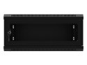 Szafa wisząca 19 cali 4U 600x450 drzwi perforowane (flat pack) czarna