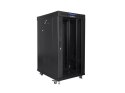 Szafa stojąca 19 cali 22U 600x800 drzwi szklane LCD (flat pack) v2 czarna