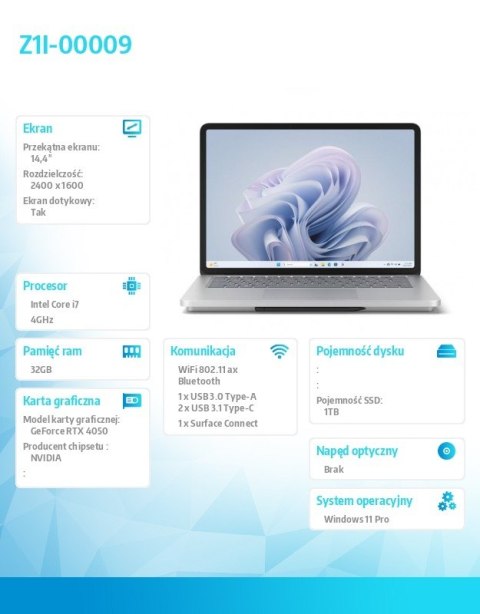 Laptop Studio2 Win11HOME i7-13800H/32/1TB/RTX4050/14.4''/PLATINUM Laptop Studio2 Win11HOME i7-13800H/32/1TB/RTX4050/14.4''/PLATINUM