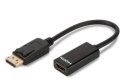 Kabel adapter Displayport z zatrzaskiem 1080p 60Hz FHD Typ DP/HDMI A M/Ż czarny 0,15m